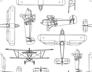 Фотообои Самолет в скандинавском стиле 22745