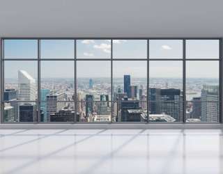 Фотошпалери Вид з вікна на місто 20223