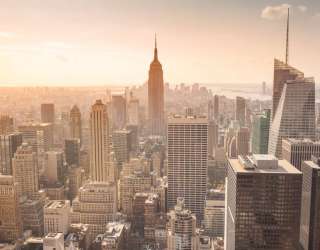 Фотошпалери місто на заході сонця 27922