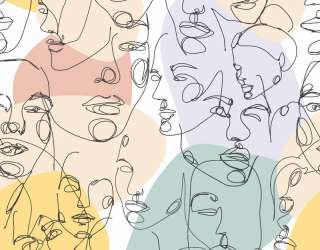 Фотообои абстракция, лица 31535