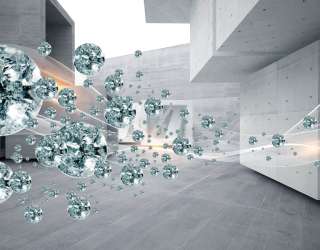 Фотошпалери 3д тунель з діамантами 22997