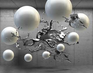 Фотошпалери 3д кулі сірі 24339