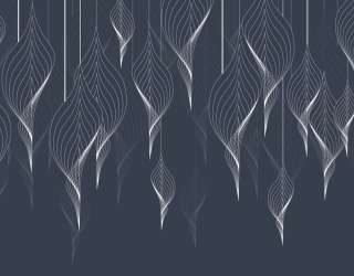 Фотошпалери білі спіральки на синьому 30951_2