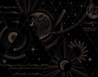 Фотошпалери Східний візерунок у стилі line art 28187