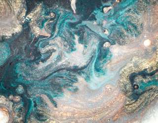 Фотошпалери Золотий флюїд з бірюзою 25023